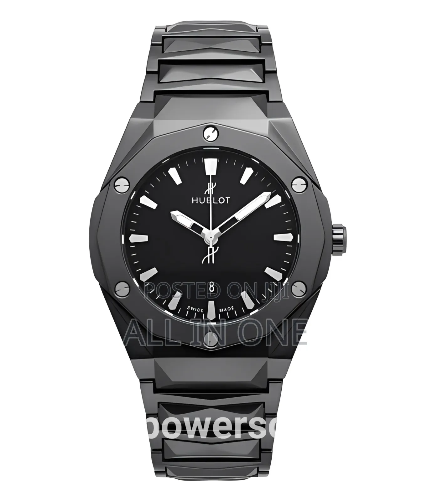 Hublot Trending Stylish Watch for Men - Black Case Diameter 40 Mm