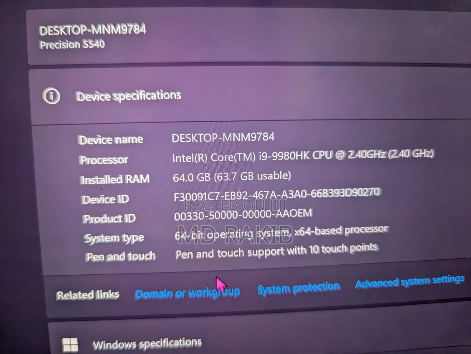 ল্যাপটপ Dell Latitude 5540 64GB Intel Core I9 HDD+SSD 1T
