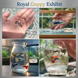 Various Fancy Mix Guppies, Betta or Fighter Fish, and Molly Fish Available
