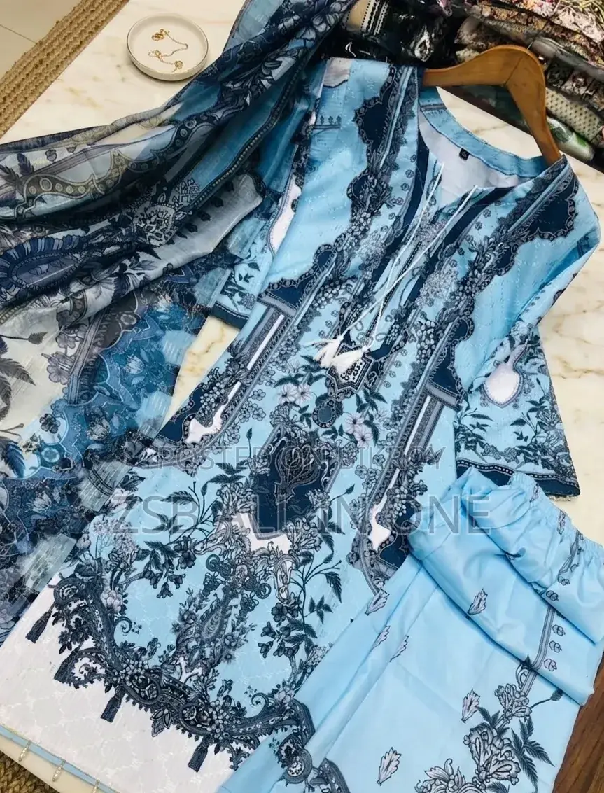 Embroidery Sequence Digital Print Three Piece Updated Collection