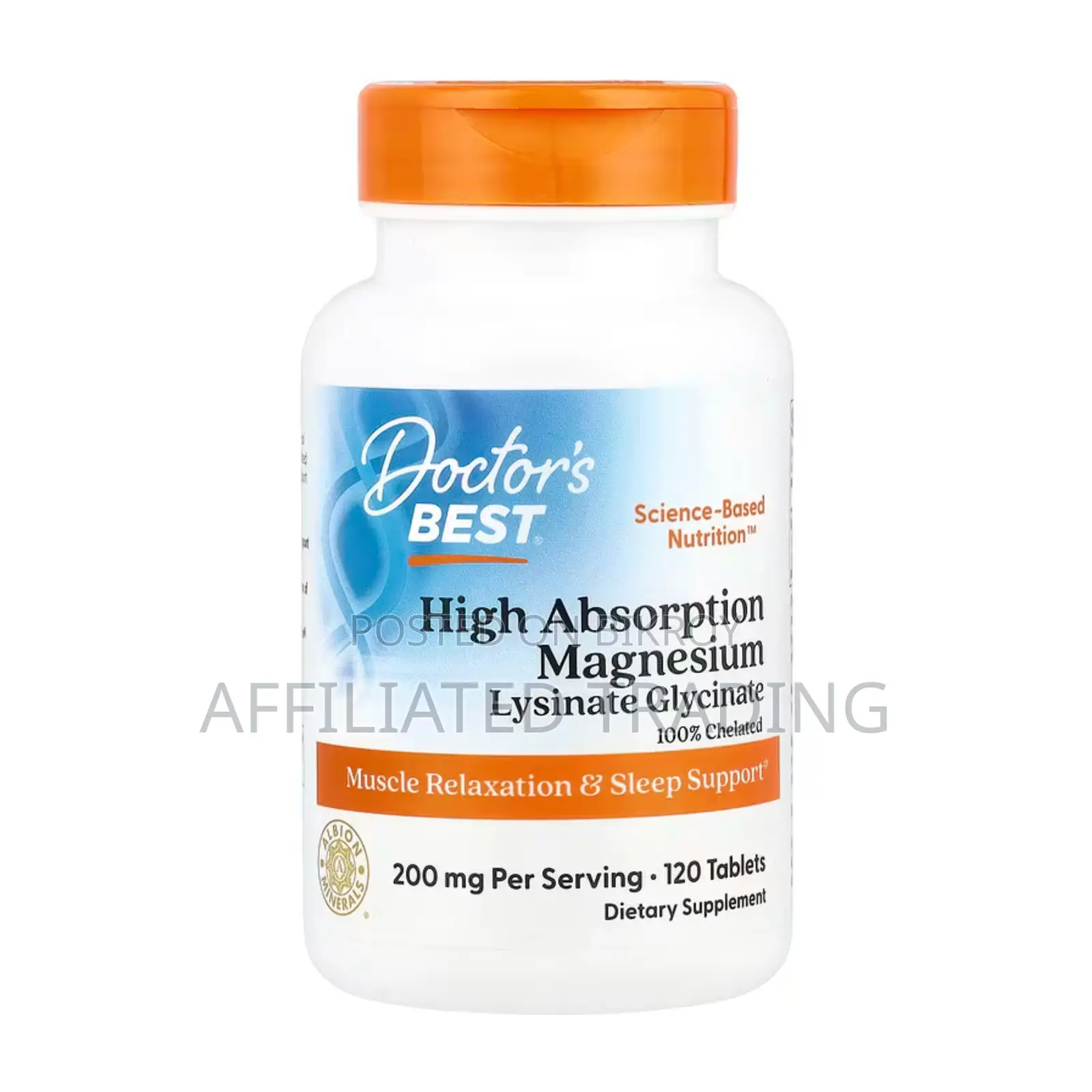 Doctor's Best Magnesium Glycinate 200mg - 120 টি ট্যাবলেট - মেড ইন ইউএসএ