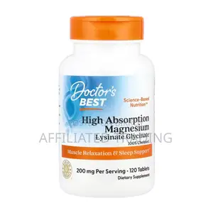Doctor's Best Magnesium Glycinate 200mg - 120 টি ট্যাবলেট - মেড ইন ইউএসএ