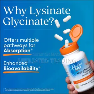Doctor's Best Magnesium Glycinate 200mg - 120 টি ট্যাবলেট - মেড ইন ইউএসএ
