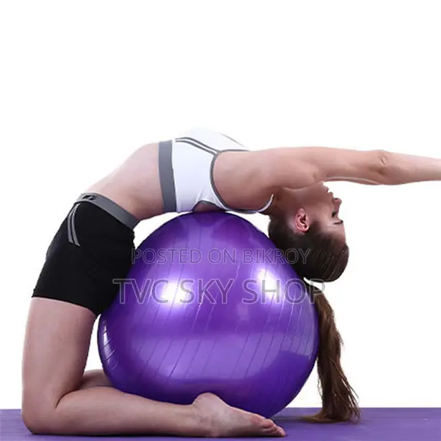 Gym Ball Plain – Blue 75CM With Pumper