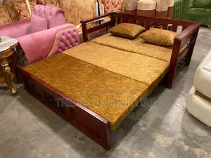 Mahogany Wood Sofa Cum Bed Scb13f