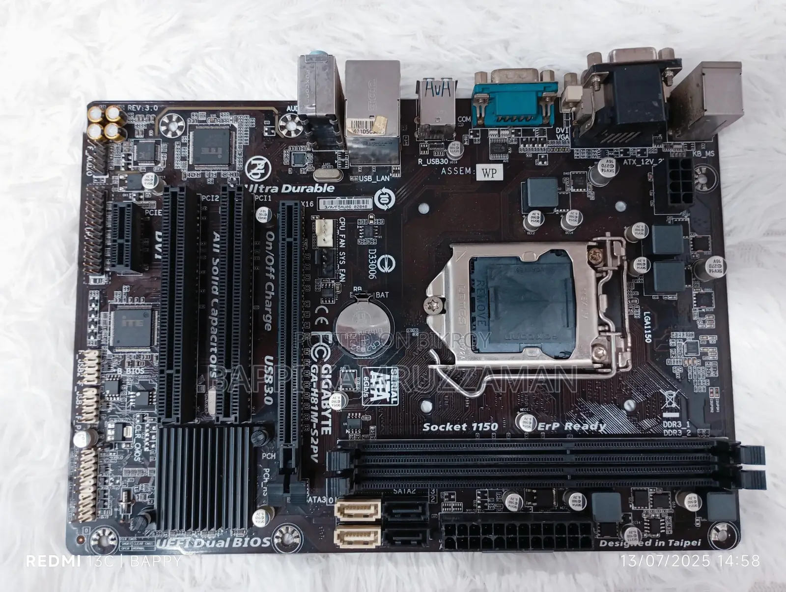 GIGABYTE H 81 MOTHERBOARD 100% FRESH.