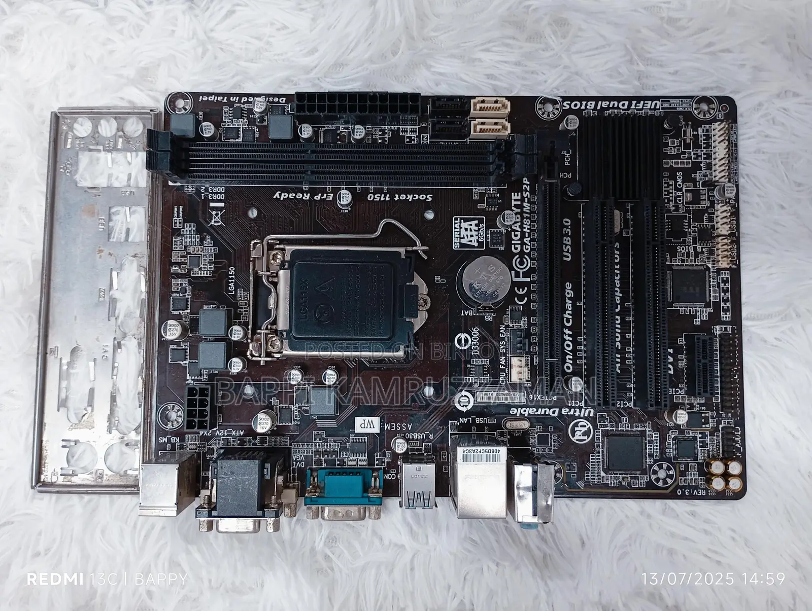 GIGABYTE H 81 MOTHERBOARD 100% FRESH.