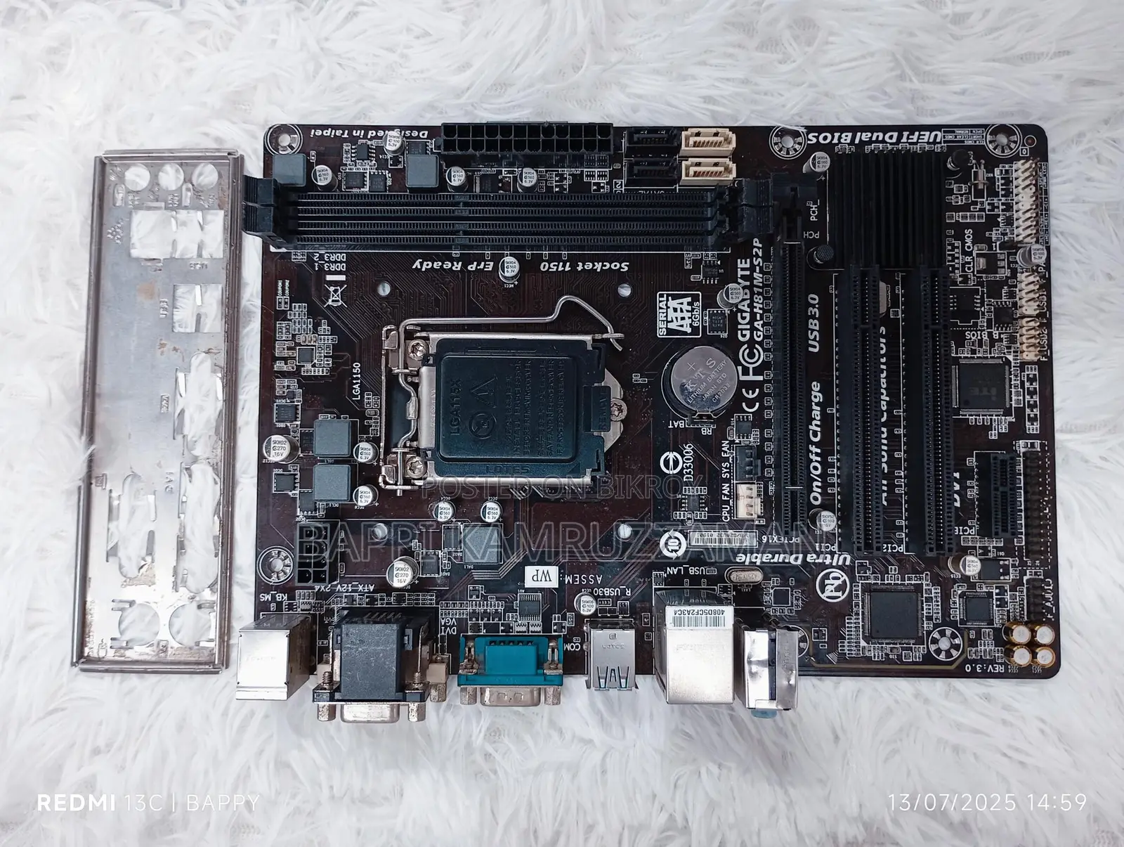 GIGABYTE H 81 MOTHERBOARD 100% FRESH.
