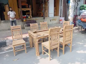 100% Chittagong Teak Wood Dining Table and 6 Chairs