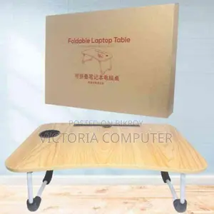 Aluminum Foldable Laptop Table with Cup Holder & iPad Slot