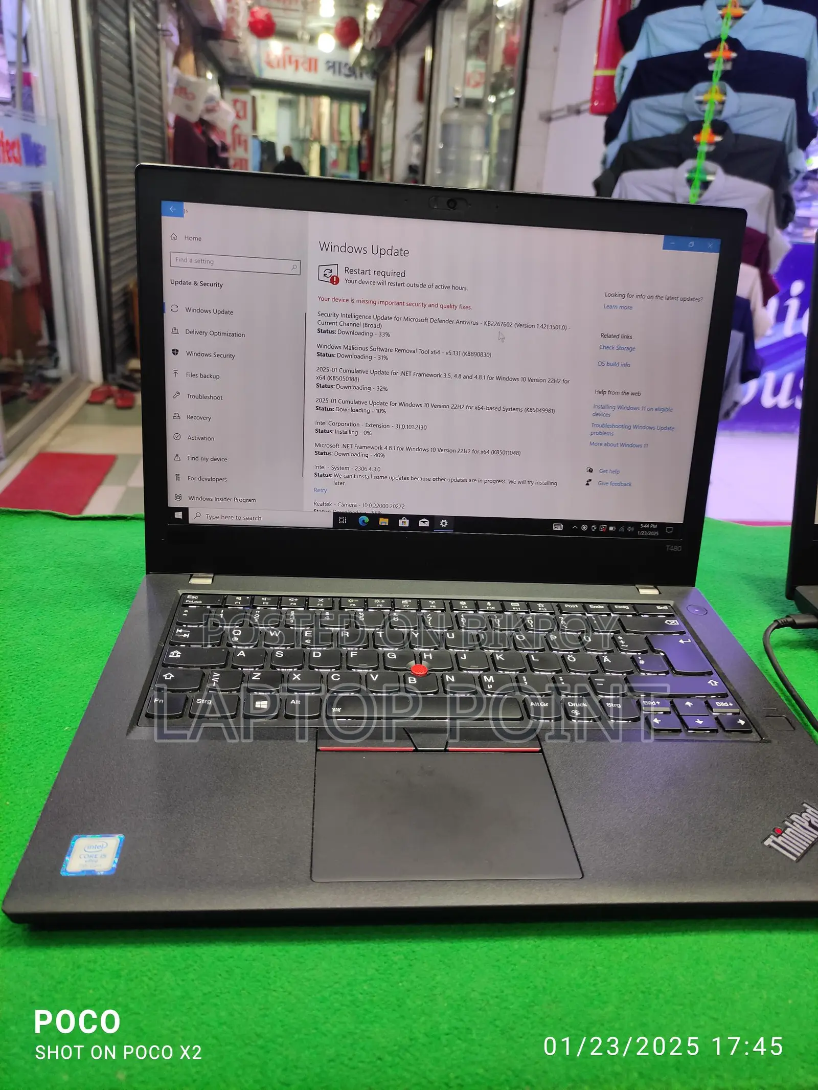 Lenovo T480 i5 7th Gen: 8GB/256SSD