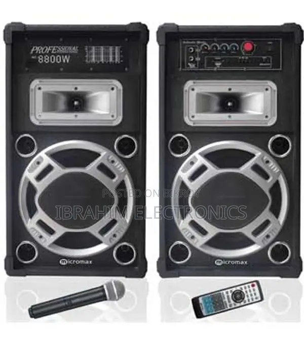 Micromax MHSN-40 DJ উড বুকশেলফ ব্লুটুথ স্পিকার (জোড়া)