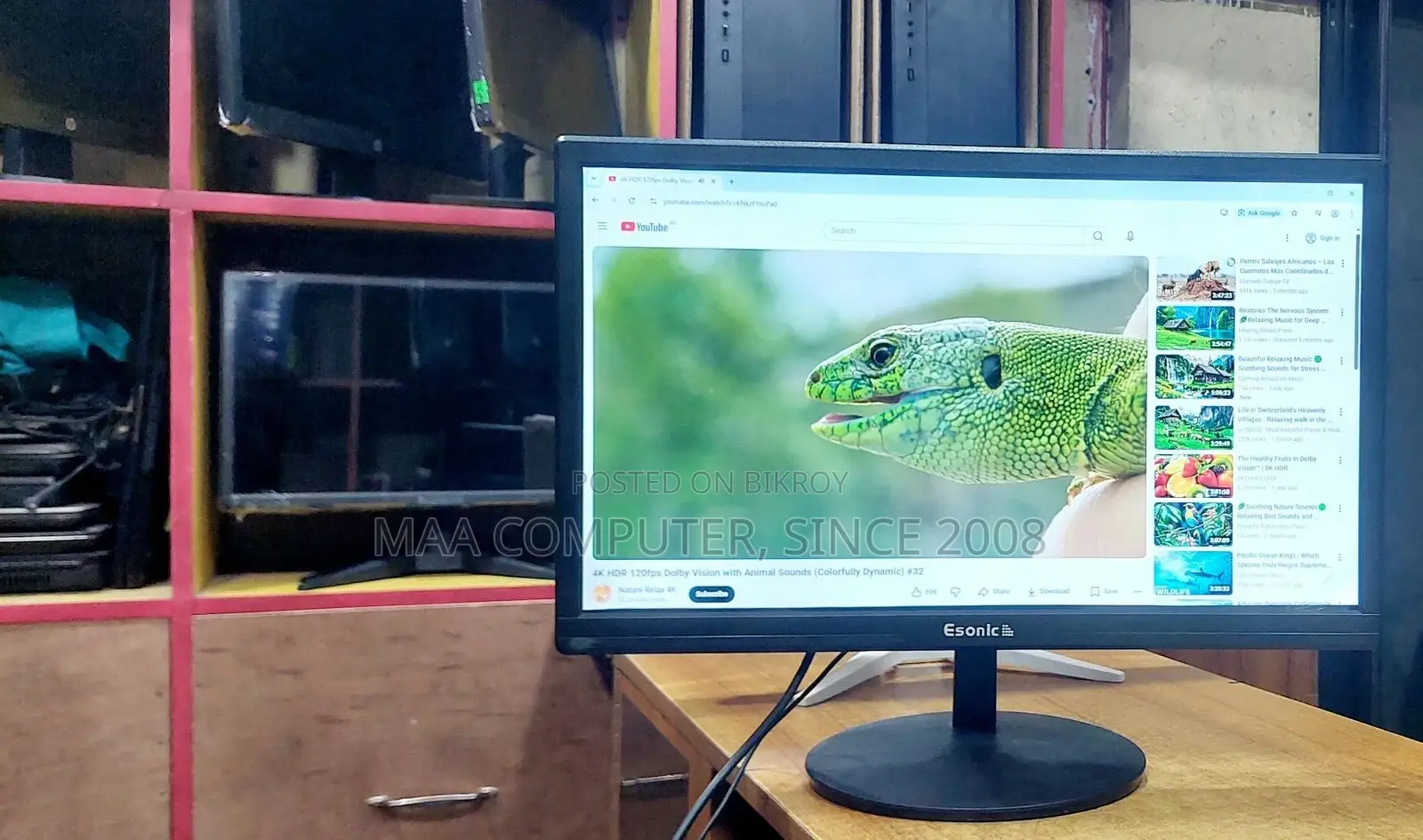 21 Inch Like New > Esonic LED Monitor Full HD Official With Warranty
