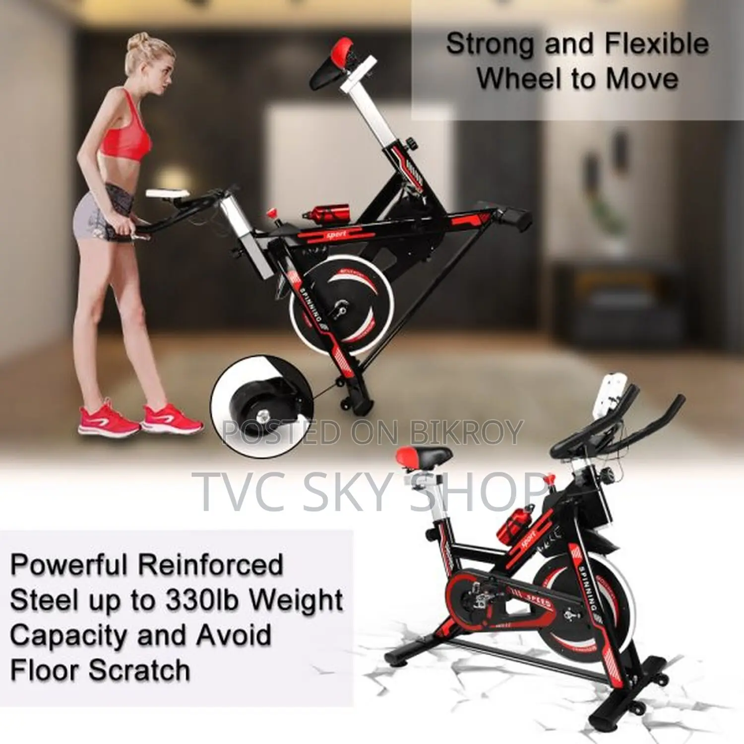 New Adjustable Seat Spin Bike 018-27