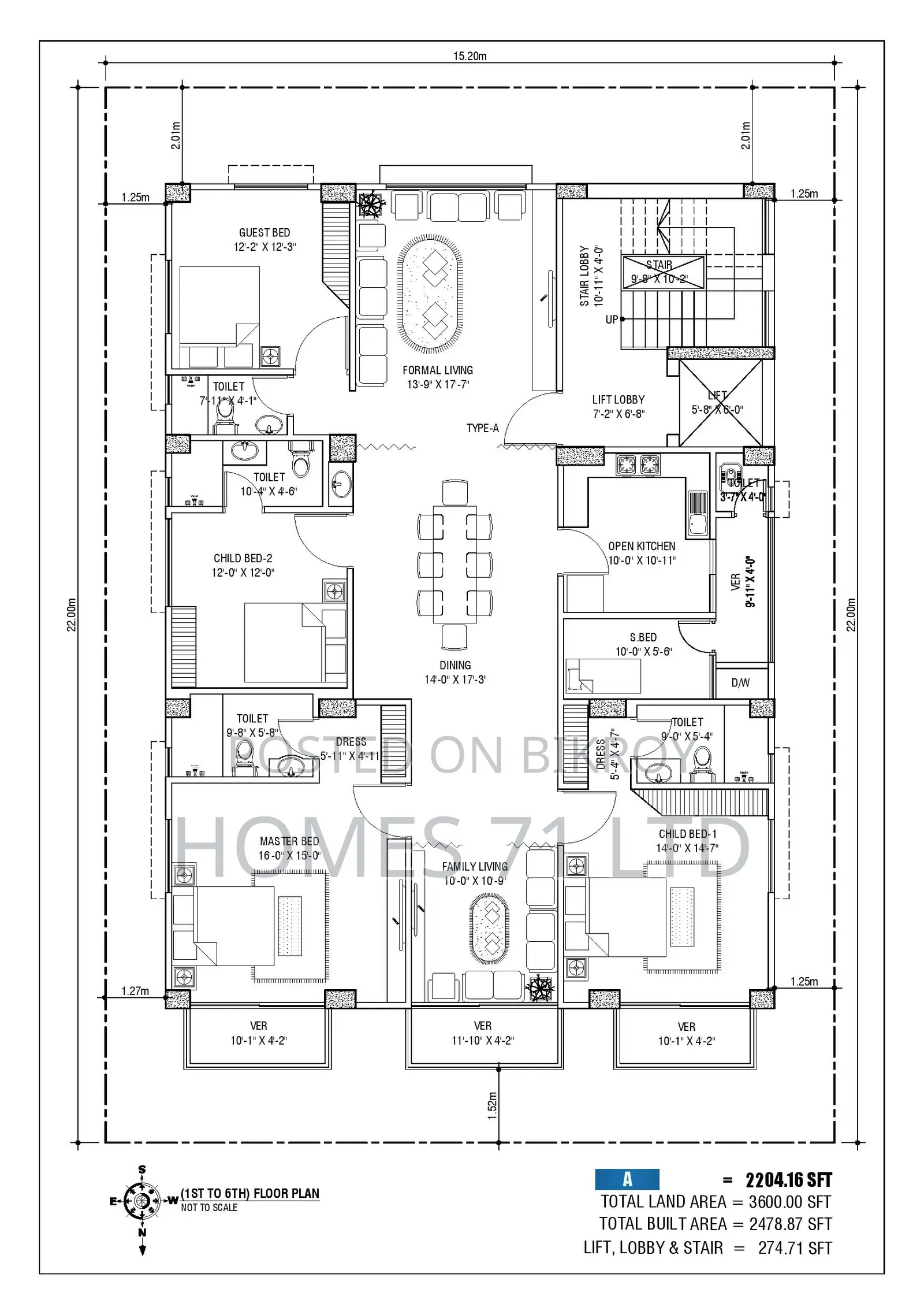 2850 Sft Flat For Sale at Jolshiri Abashon
