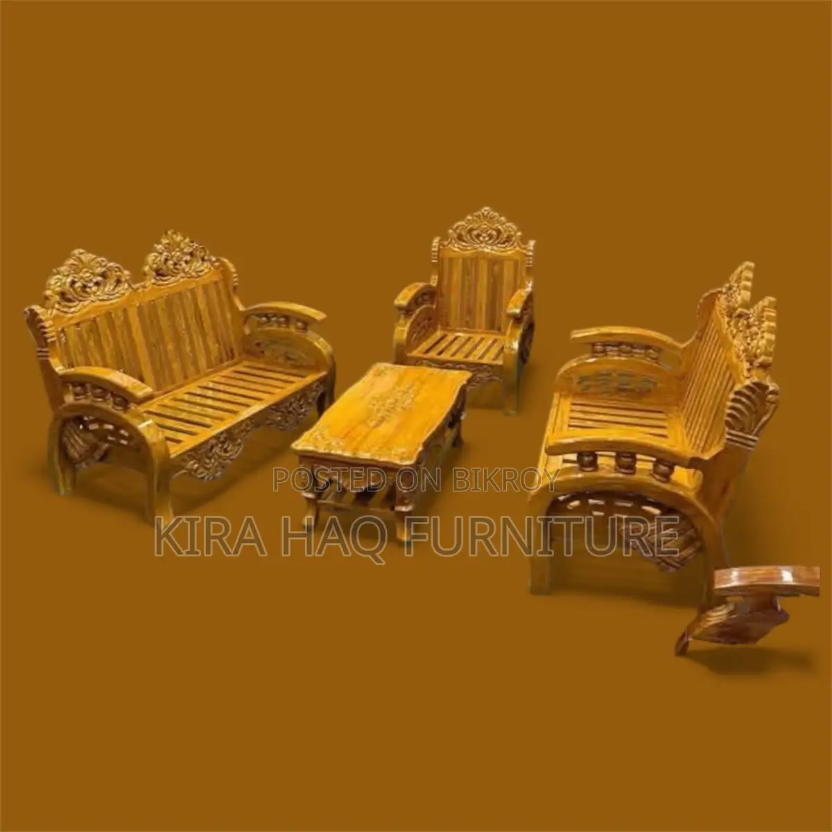Original Teak Wood Sofa with 3-Year EMI