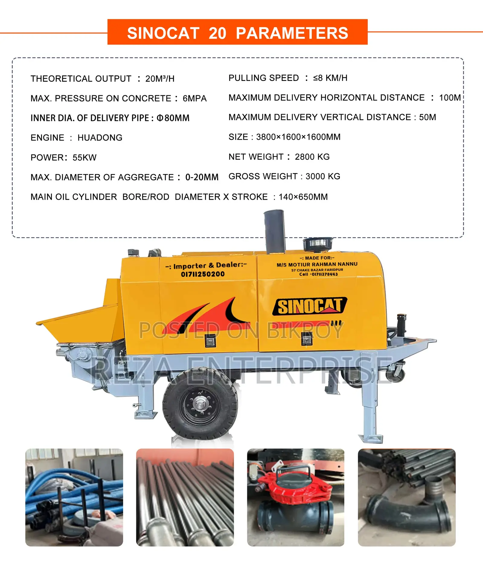 Sinocat Concrete Pump