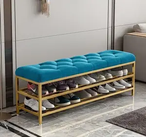 Iron Steel with seating Shoe Rack - 03