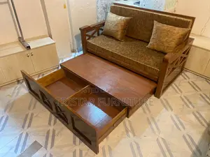 Teak Wood Sofa Cum Bed Scb14f