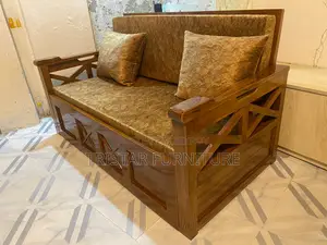 Teak Wood Sofa Cum Bed Scb14f
