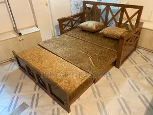 Teak Wood Sofa Cum Bed Scb14f