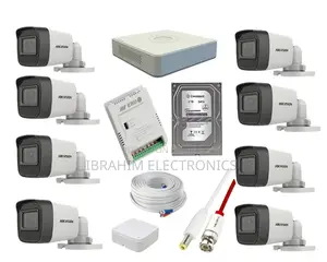 HIKVISION 8 unit 1080P night vision security cc camera Package