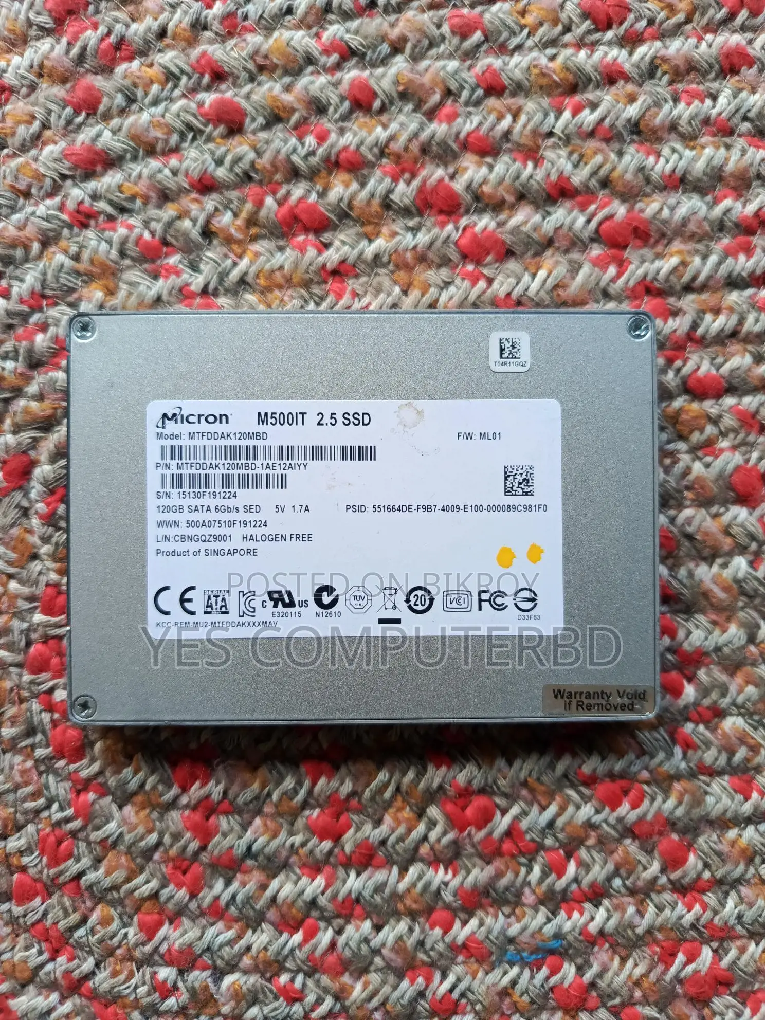 MIX BRAND KOREAN SSD 128GB/120GB 1YEAR Warranty