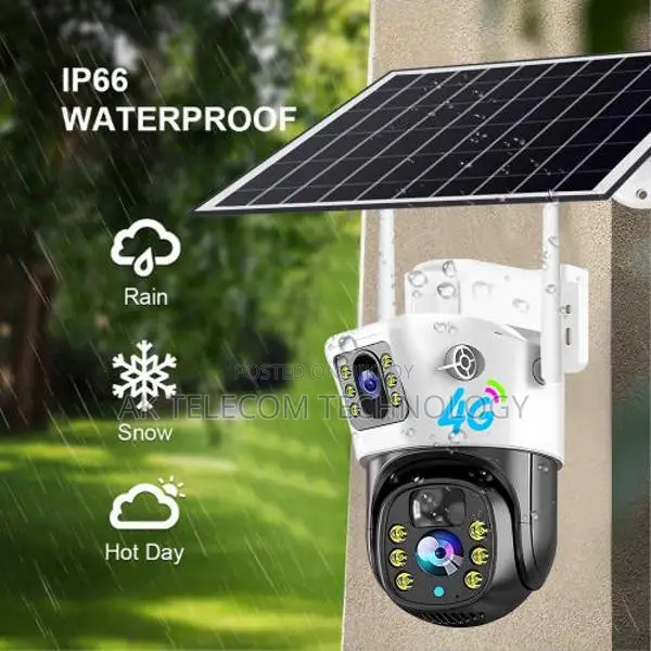 Solar Powered Dual-Lens 4G SIM Supported IP Camera