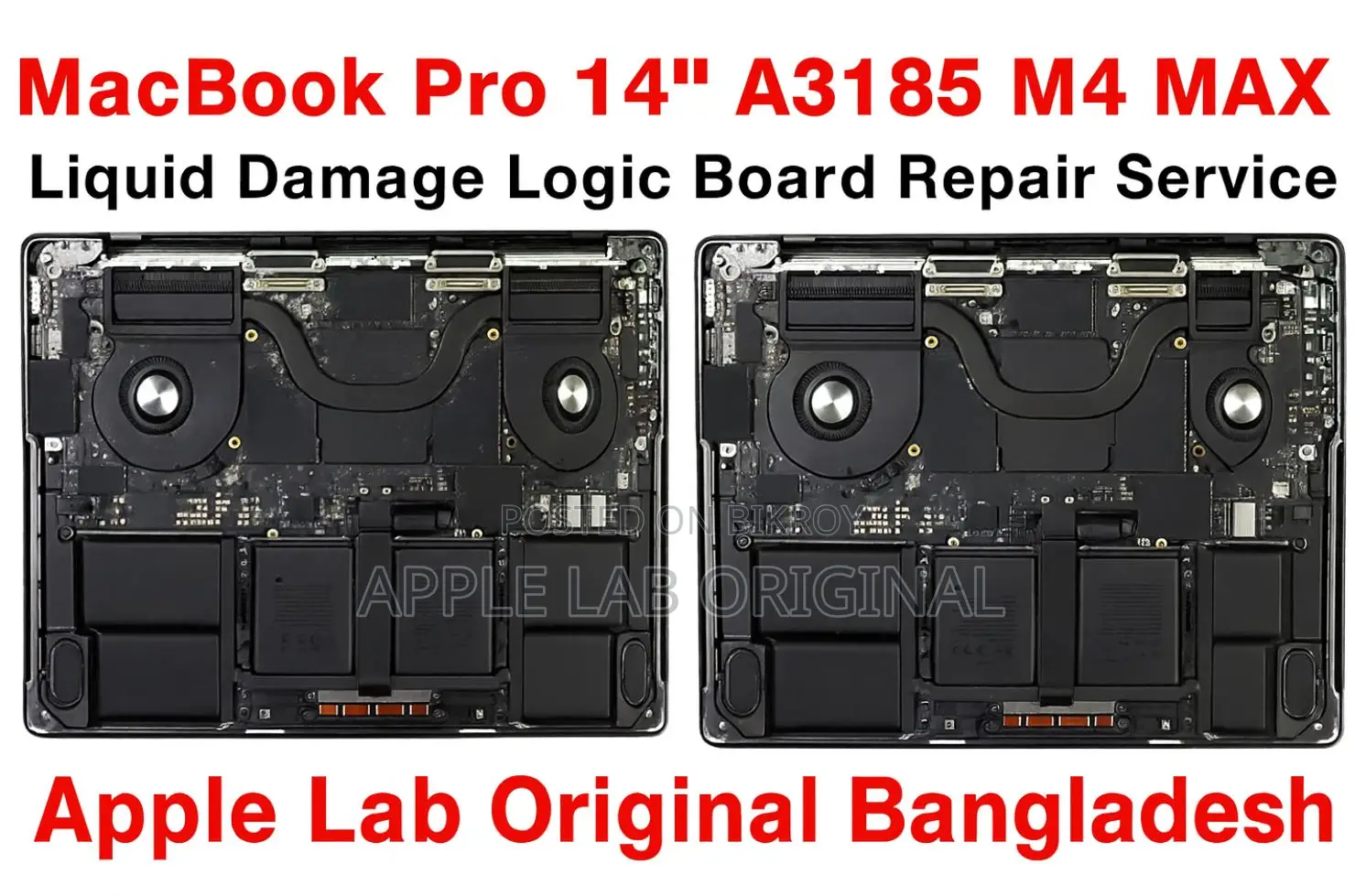 MacBook Pro 14" A3185 M4 MAX Liquid Damage Logic Board Repair Service