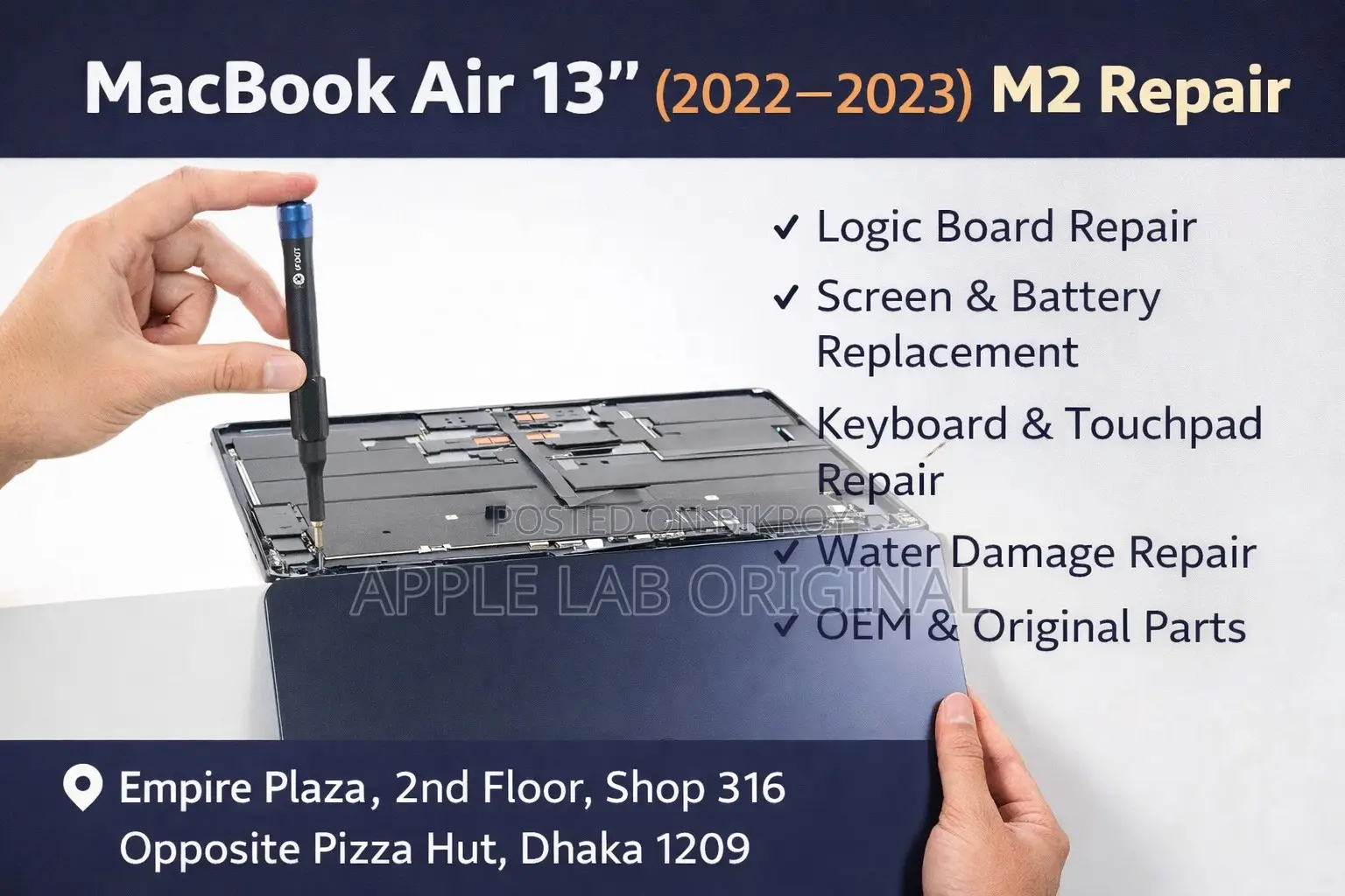 MacBook Air 13″ (2022–2023) M2 Repair Dhaka