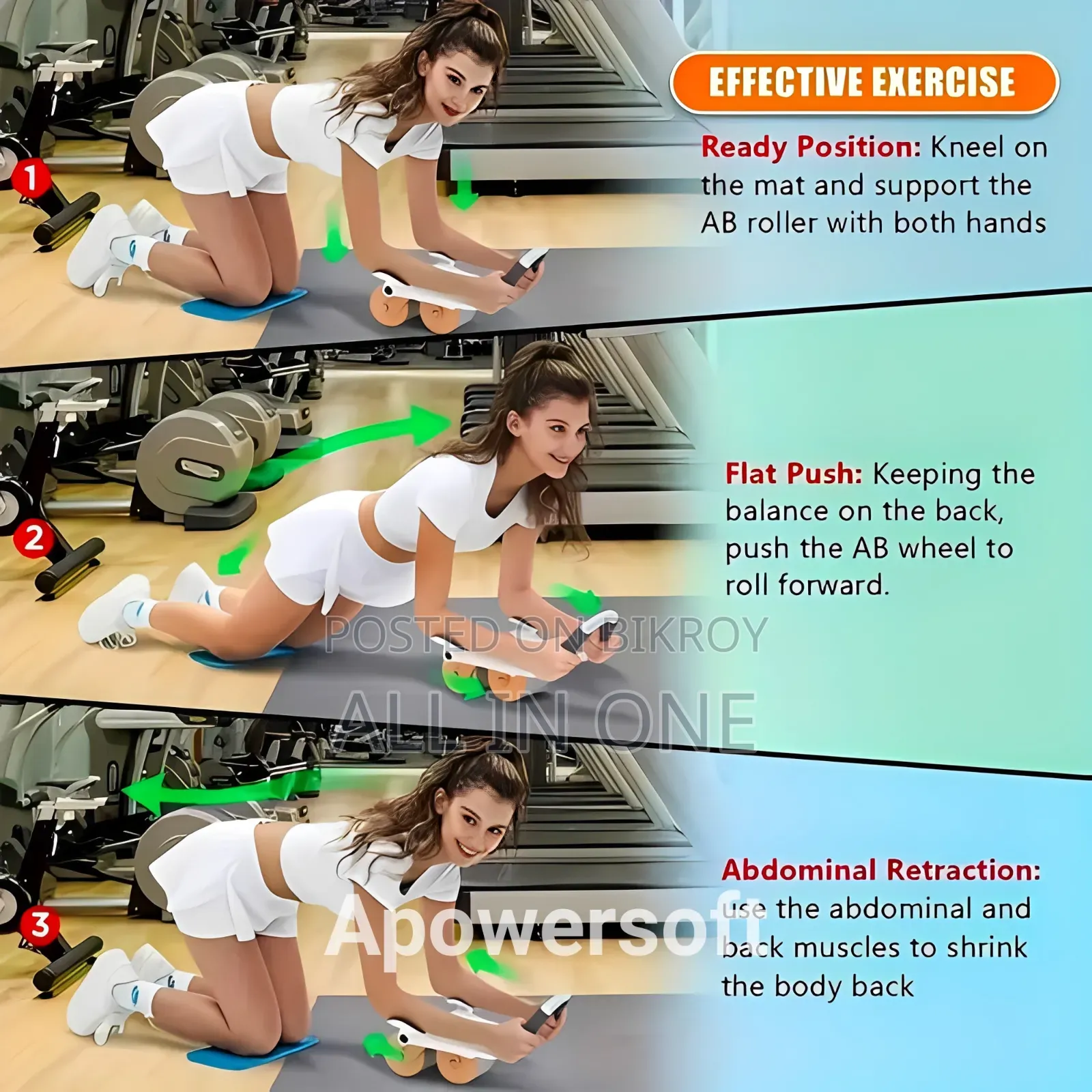 Adjustable Hand Automatic Rebound Healthy Abdomen Wheel