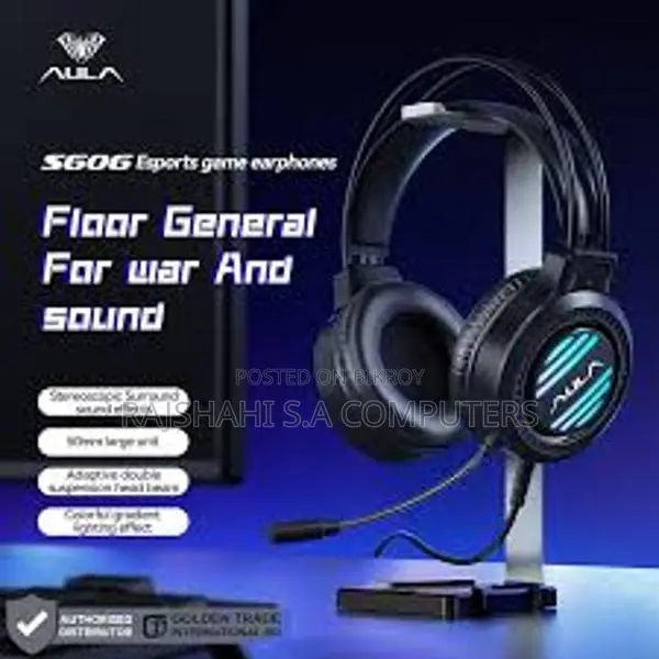 Ramadan Offer: Aula S606 RGB Wired Black Over-Ear Gaming Headphone
