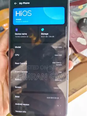 Tecno Camon 20 8+4/256 (Used)