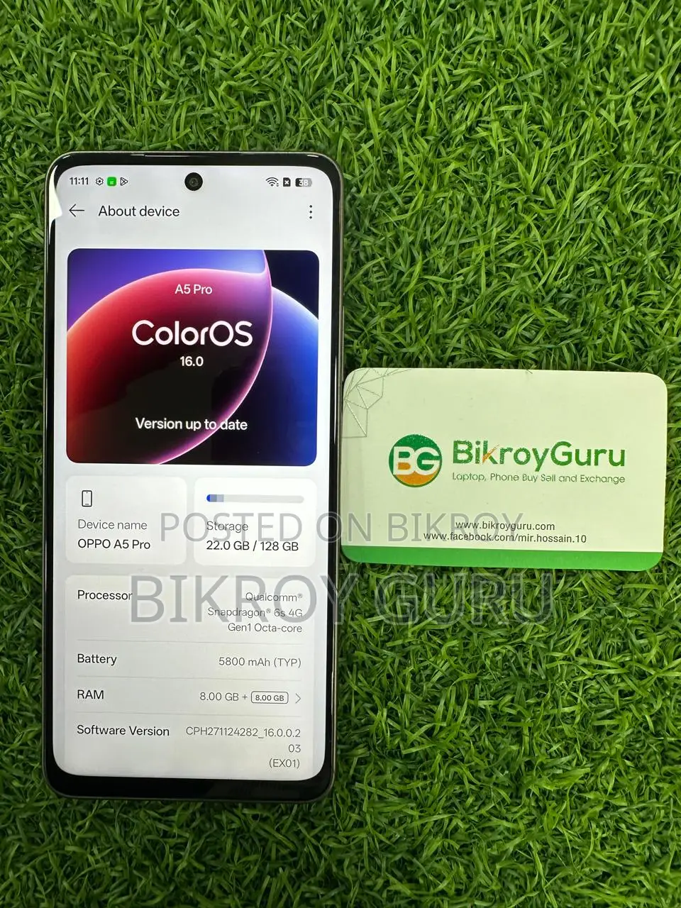 OPPO A5 pro 8GB 128GB OFFICIAL (Used)