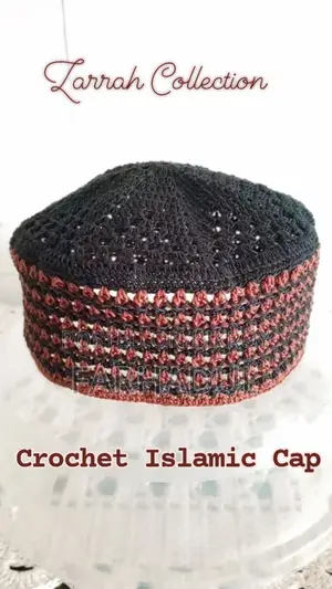 Pure Cotton Free Size Knitted White Islamic Tupi/Islamic Cap for Men
