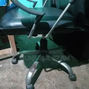Tea Table, 2-Seater Sofa, and Revolving Leather Chair