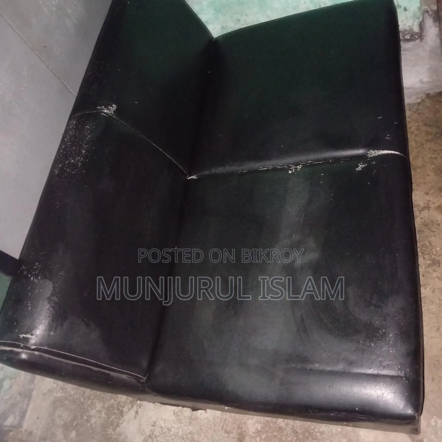 Tea Table, 2-Seater Sofa, and Revolving Leather Chair