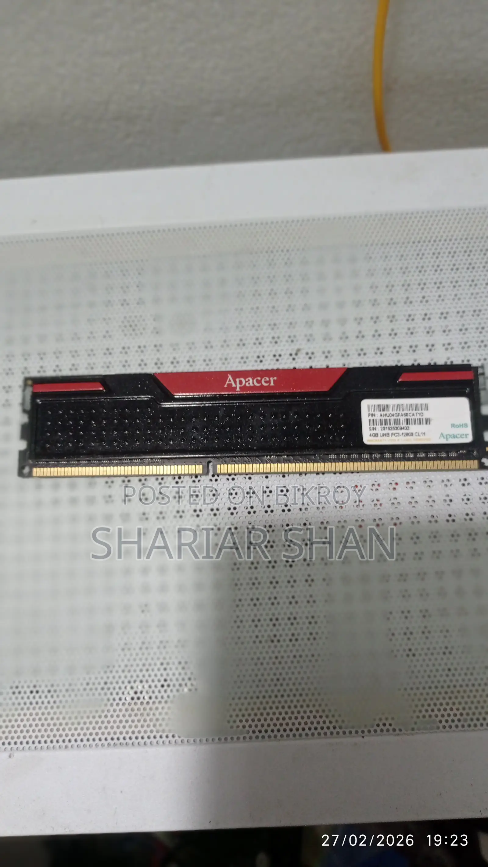 Apacer 4GB DDR3 1600MHz RAM