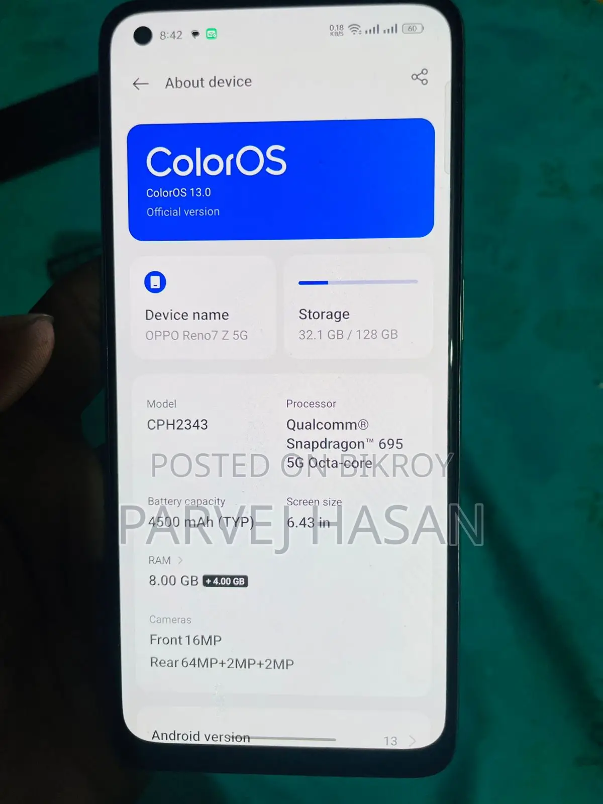 OPPO Reno7 Z 8/128 (ব্যবহৃত)