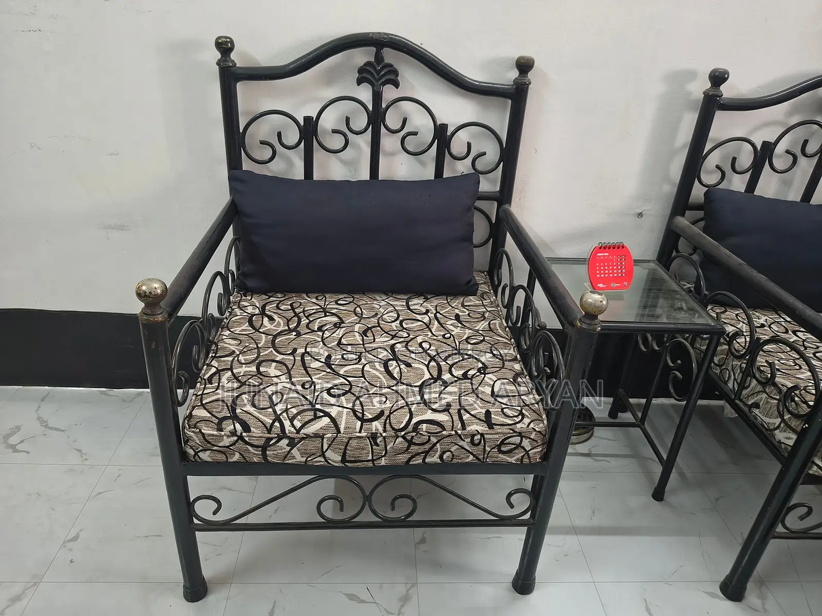 Steel sofa with foam and cover