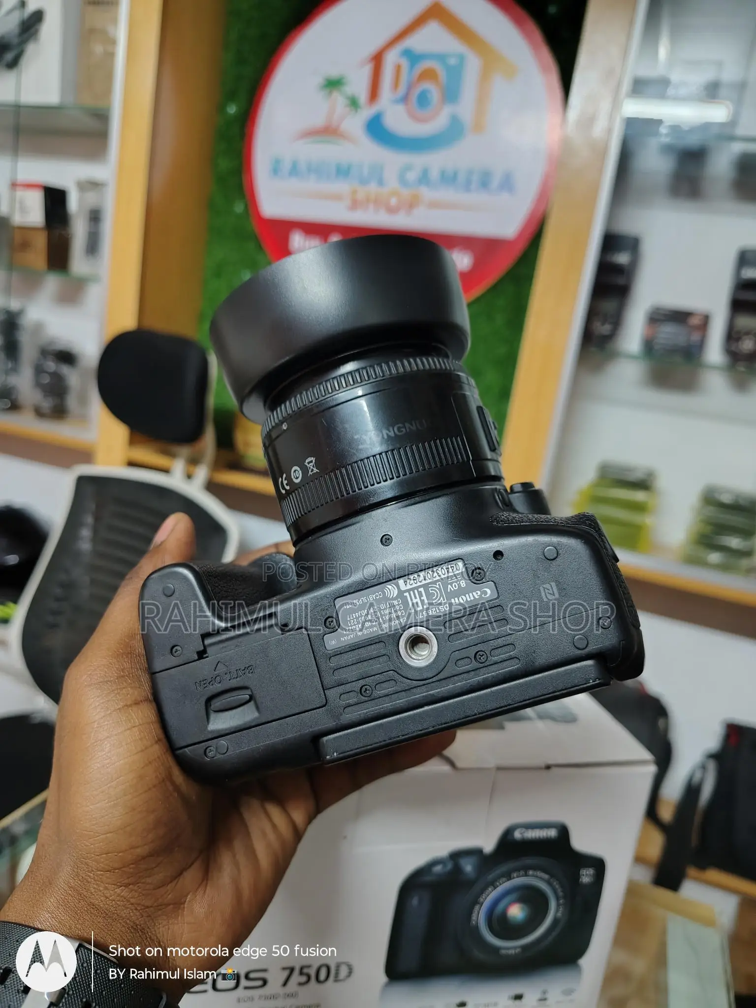 Canon 750D With 50mm Prime Lens 1.8