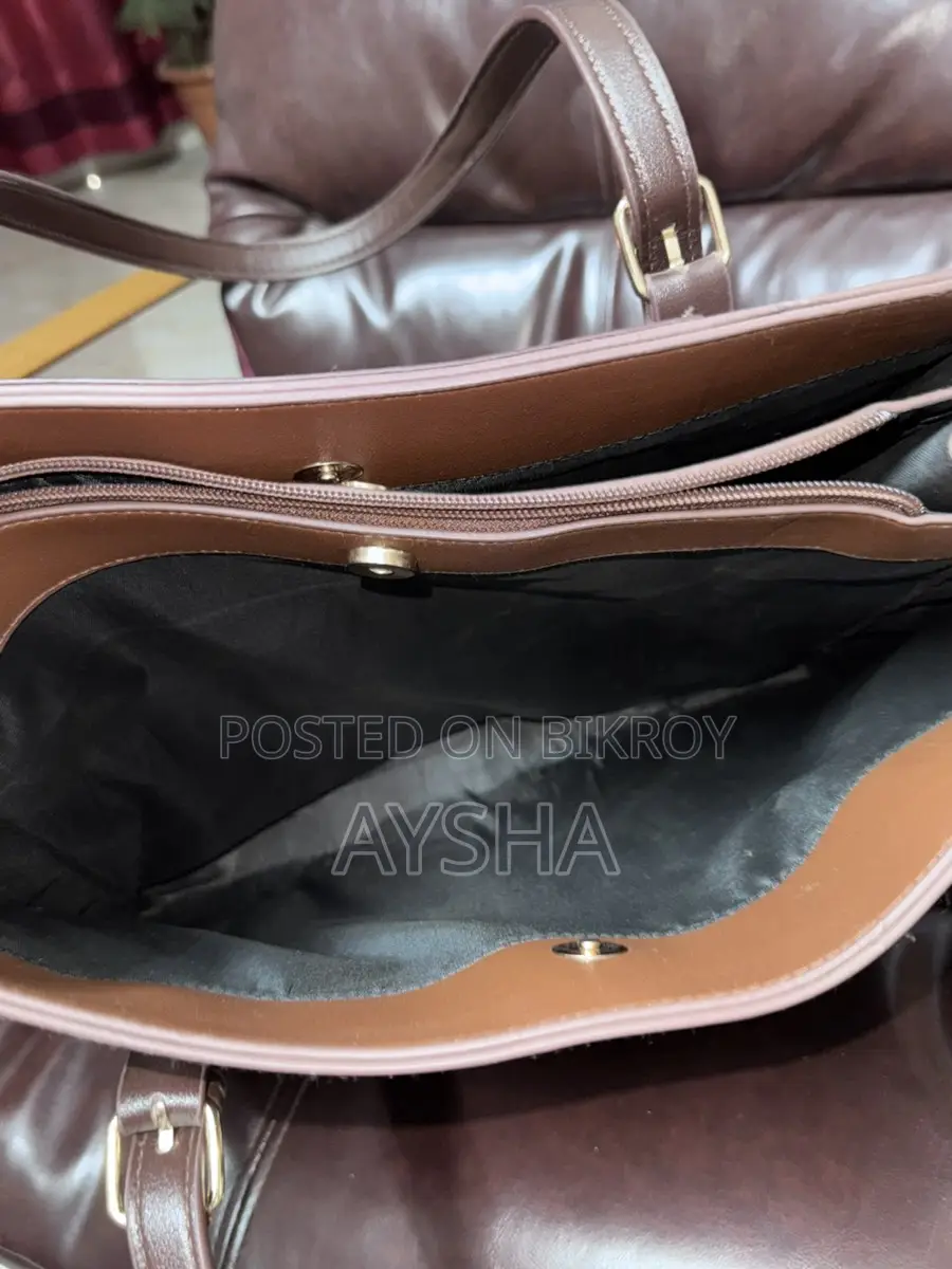 Chocolate Brown Fashionable Tote Bag
