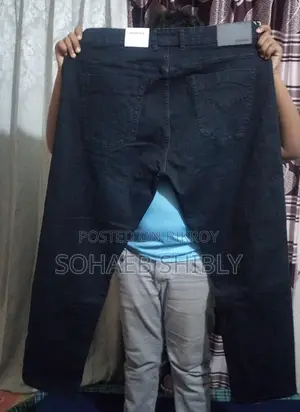 Men's Spandex Oversized Denim Long Pant