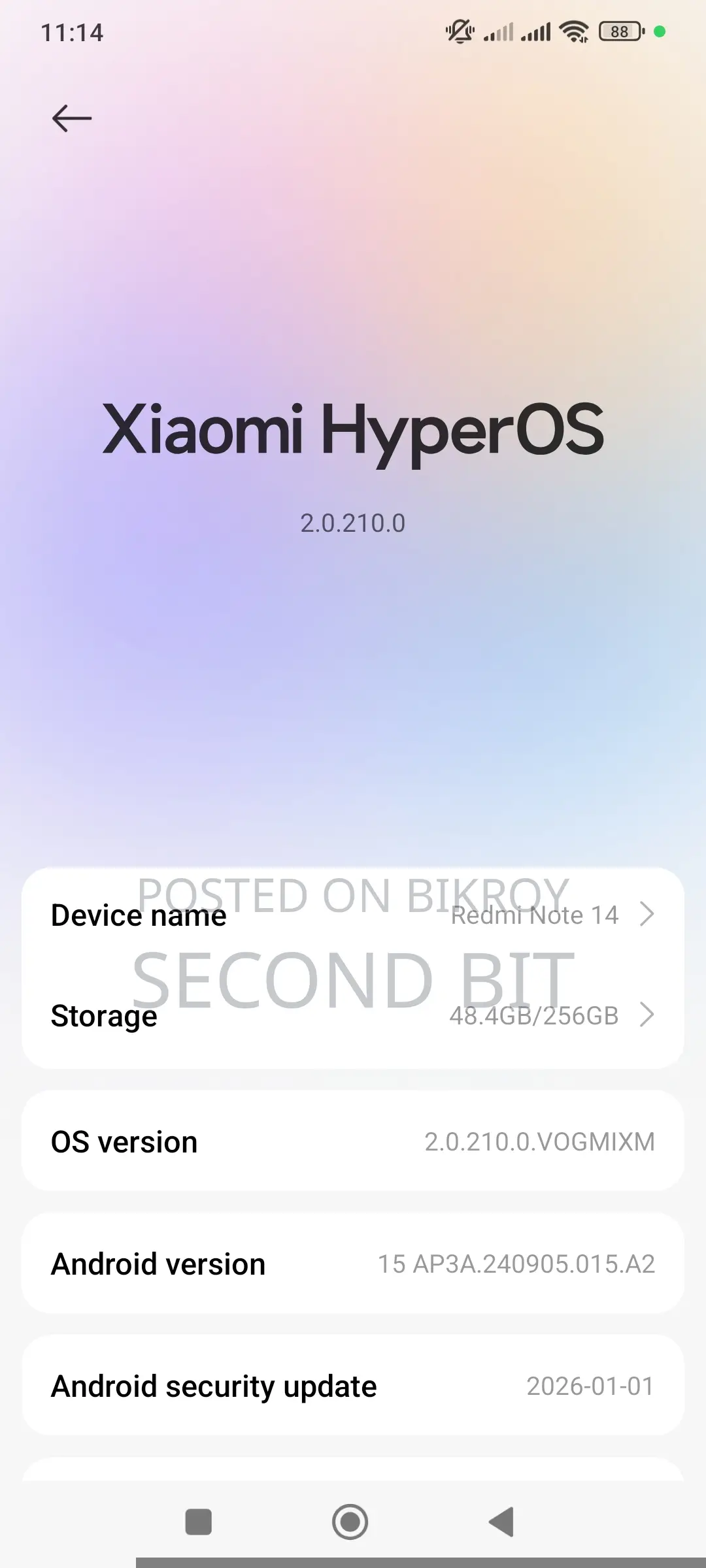 Xiaomi Redmi Note 14 Full Fresh (Used)