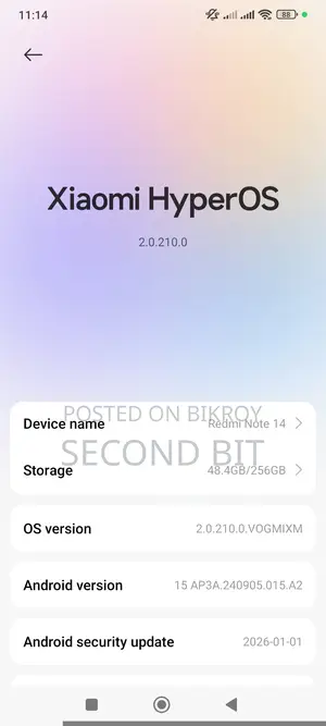 Xiaomi Redmi Note 14 Full Fresh (Used)