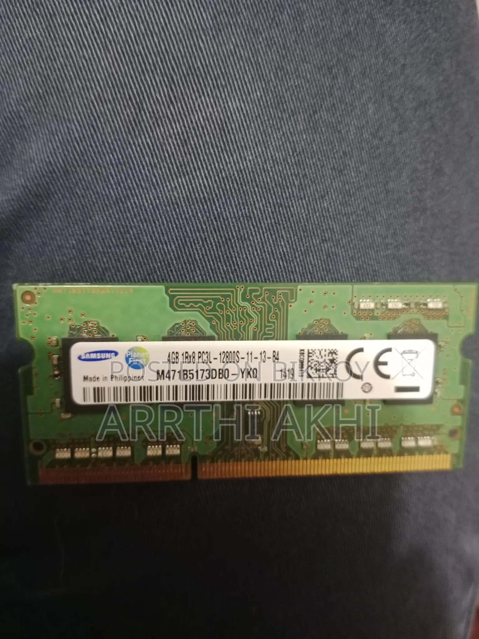 4gb 1rx8 Pc3l -1600 Mhz Ram Samsung