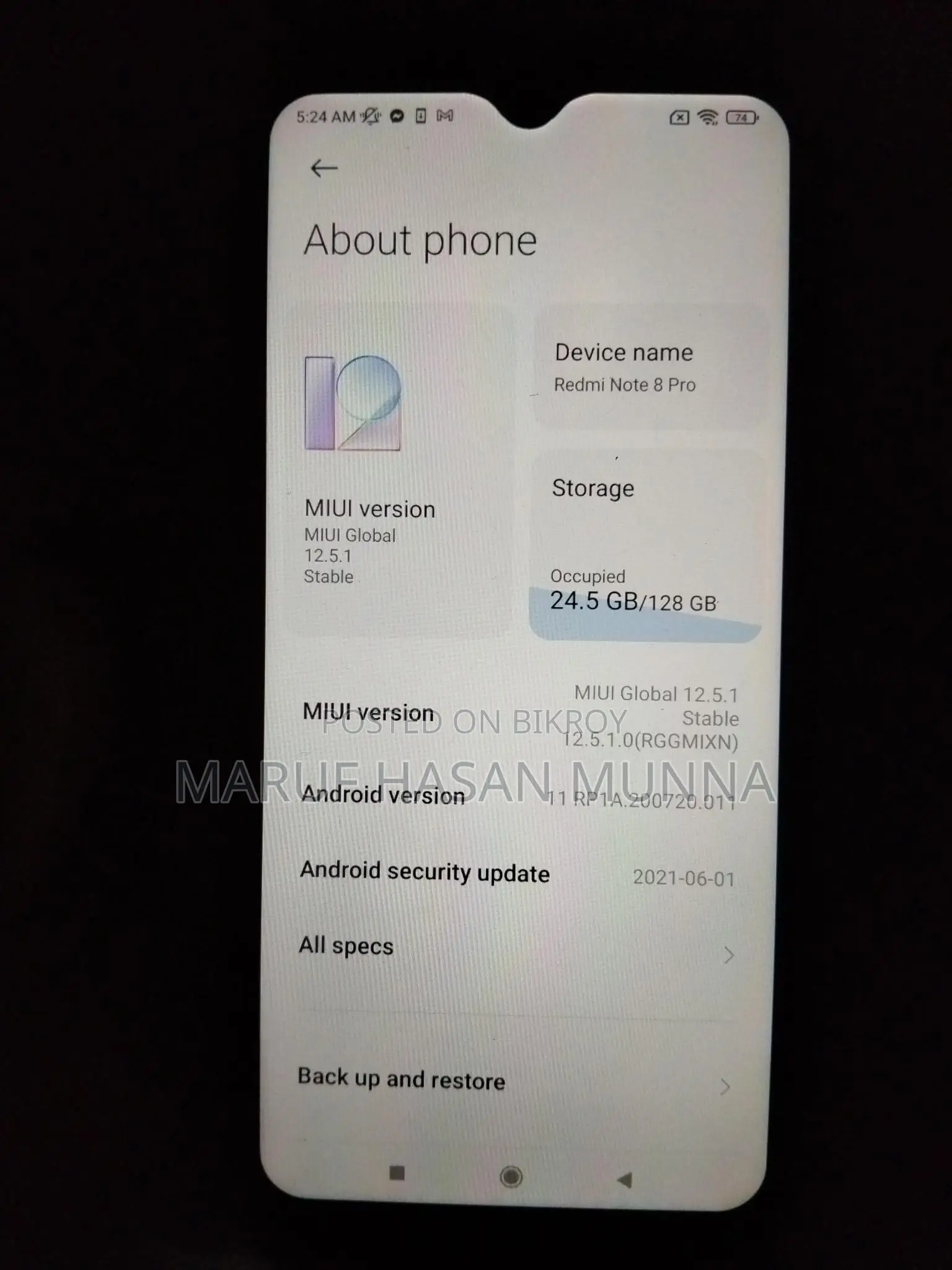 Xiaomi Redmi Note 8 Pro 6/128 (Used)