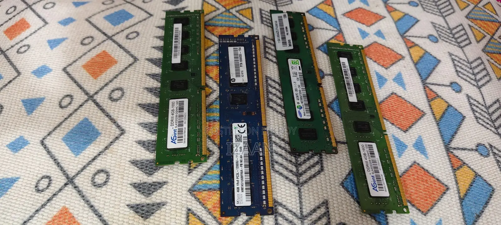 16 GB DDR3 RAM Kit 4x4GB HP, Samsung, Asint