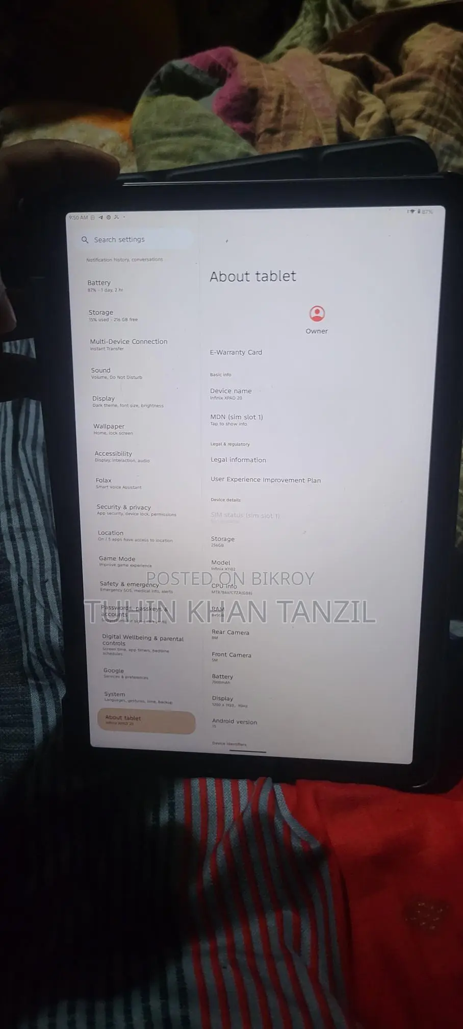 Infinix 12 Play X Pad 8/256