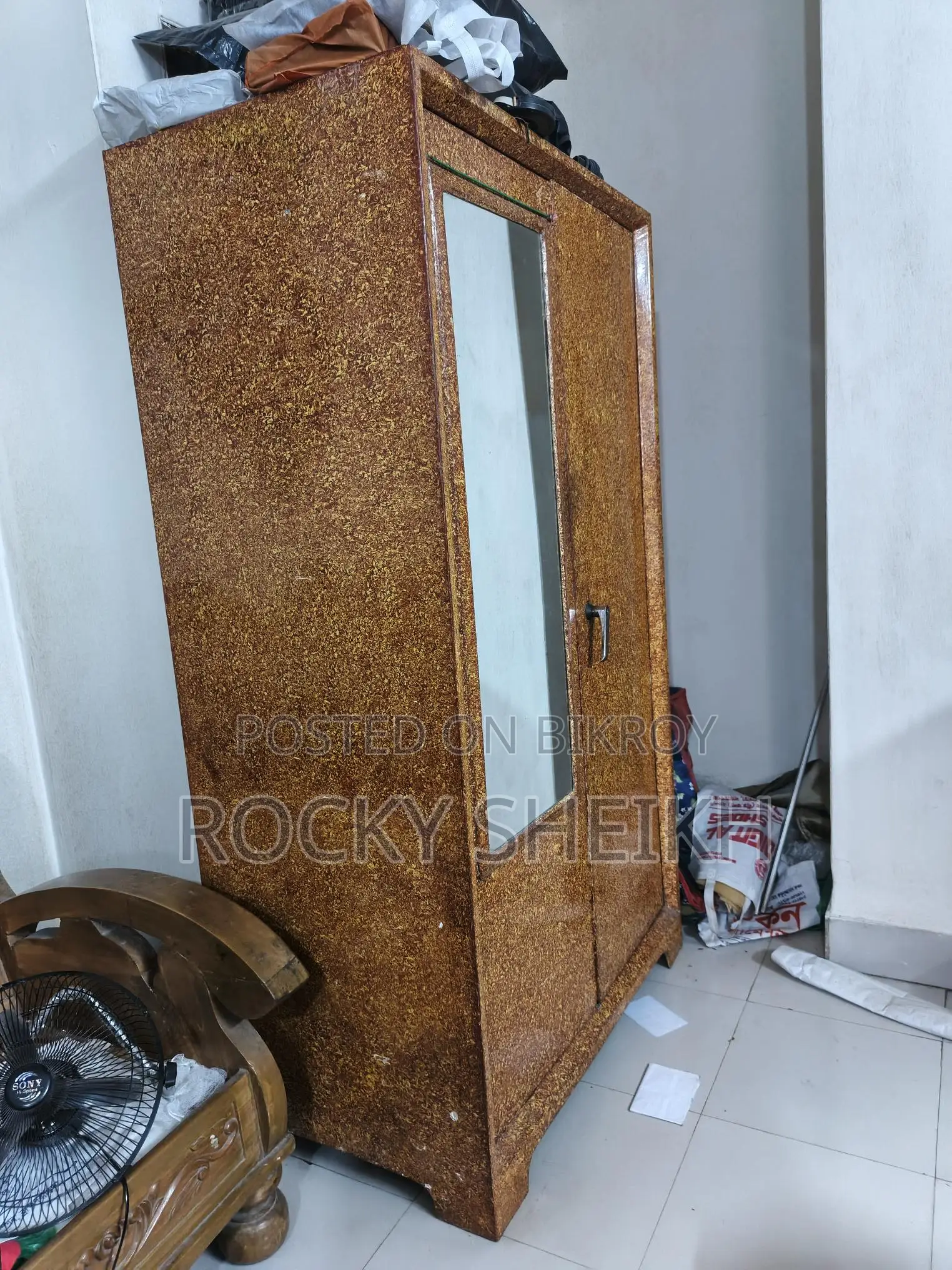 Steel cupboard with safe box